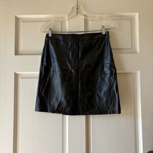 Sleek Black Mini faux Leather Skirt. H&M divided SB2 small